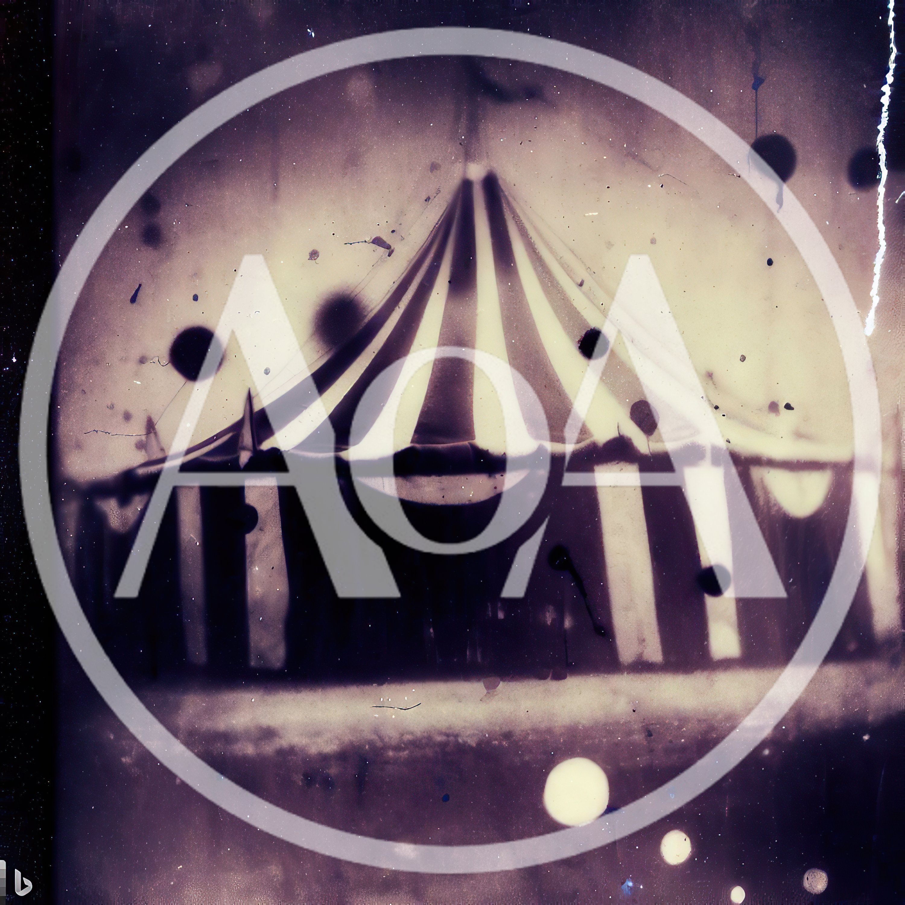 Vintage Circus Tent With Distressed Film Texture