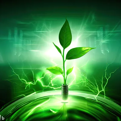 Green Plant Growing From A Stack Of Coins