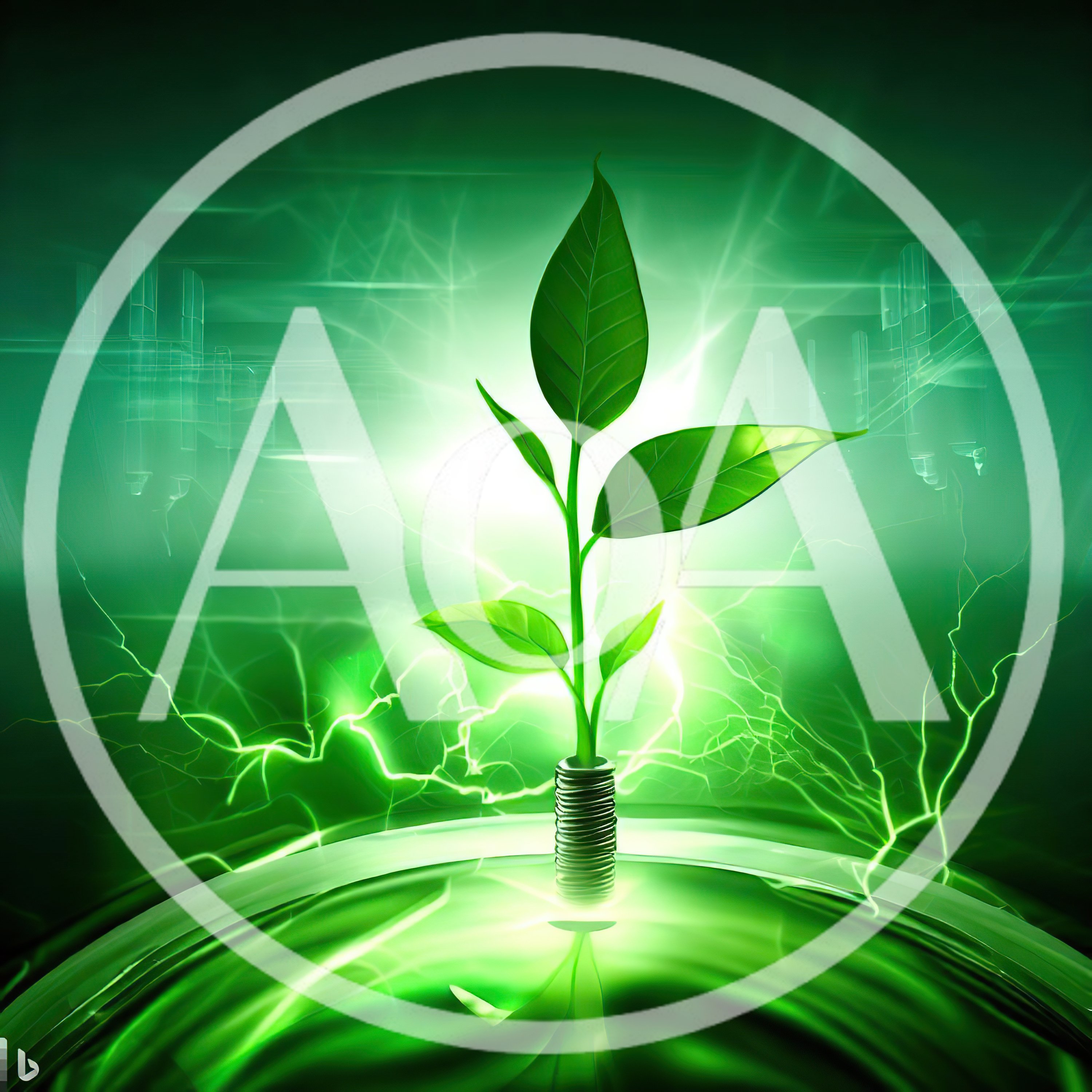 Green Plant Growing From A Stack Of Coins