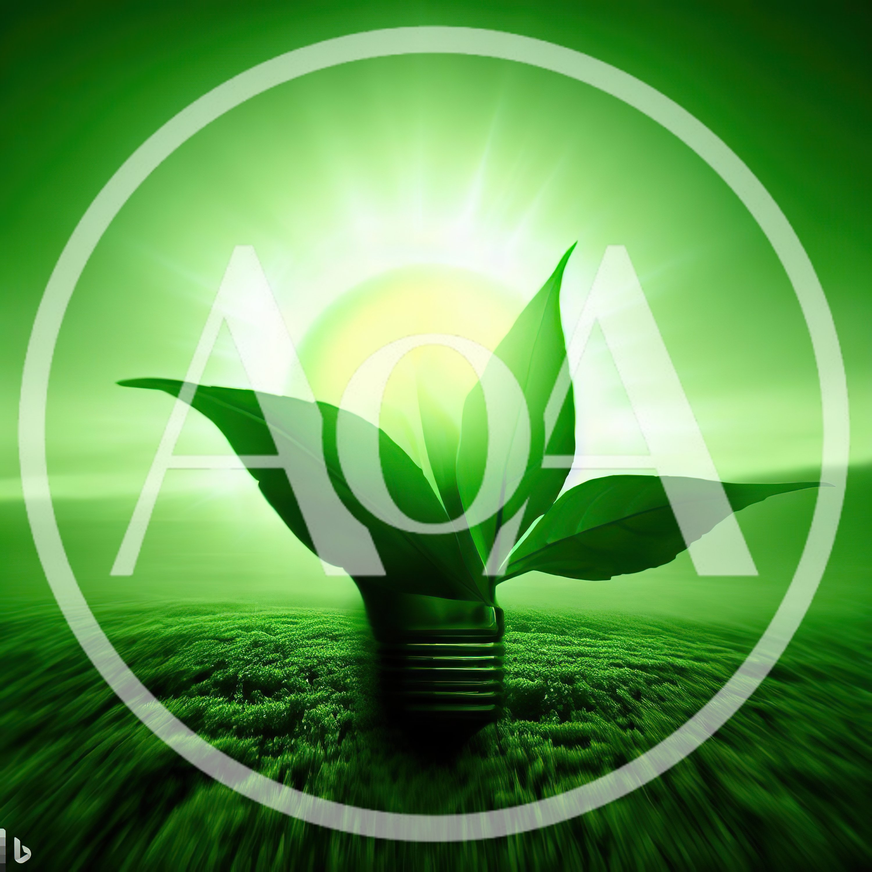 Green Energy Concept With Light Bulb And Leaves