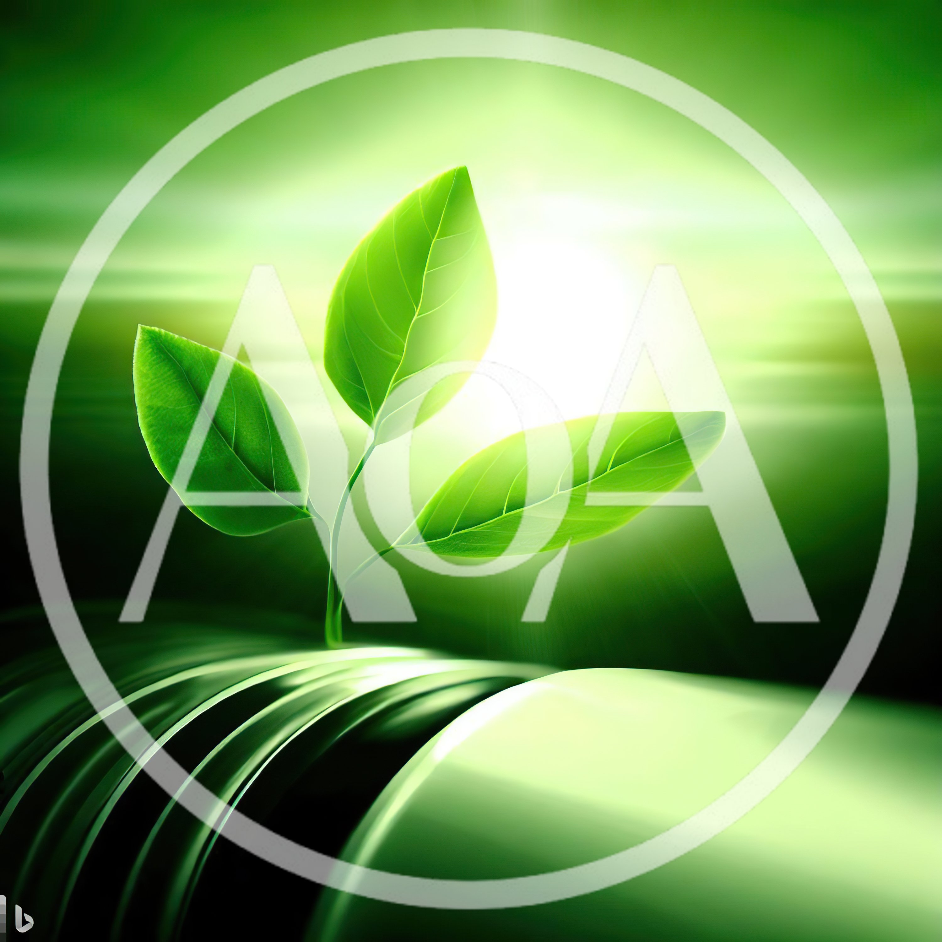 Green Plant Sprout Growing From Metallic Surface