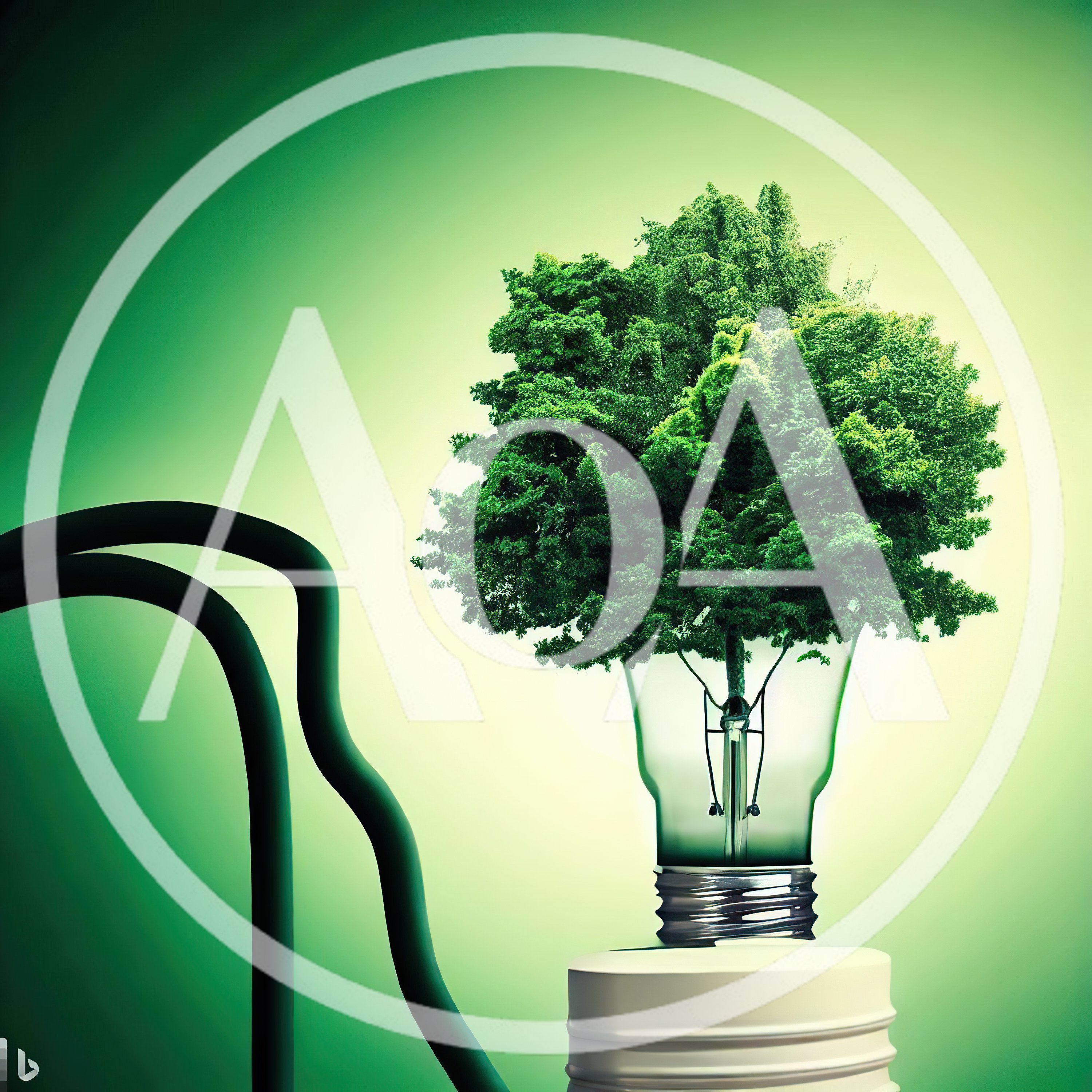 Green Energy Concept With Tree Inside Light Bulb