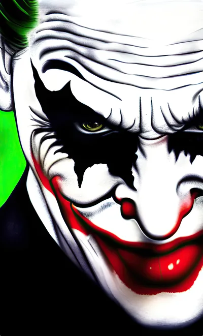 Close Up Portrait Of The Joker Character