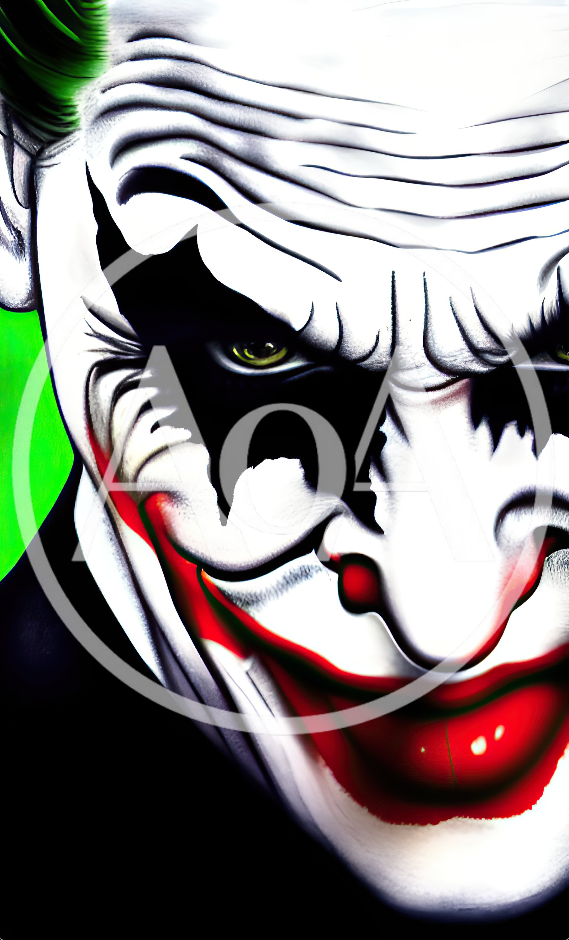 Close Up Portrait Of The Joker Character