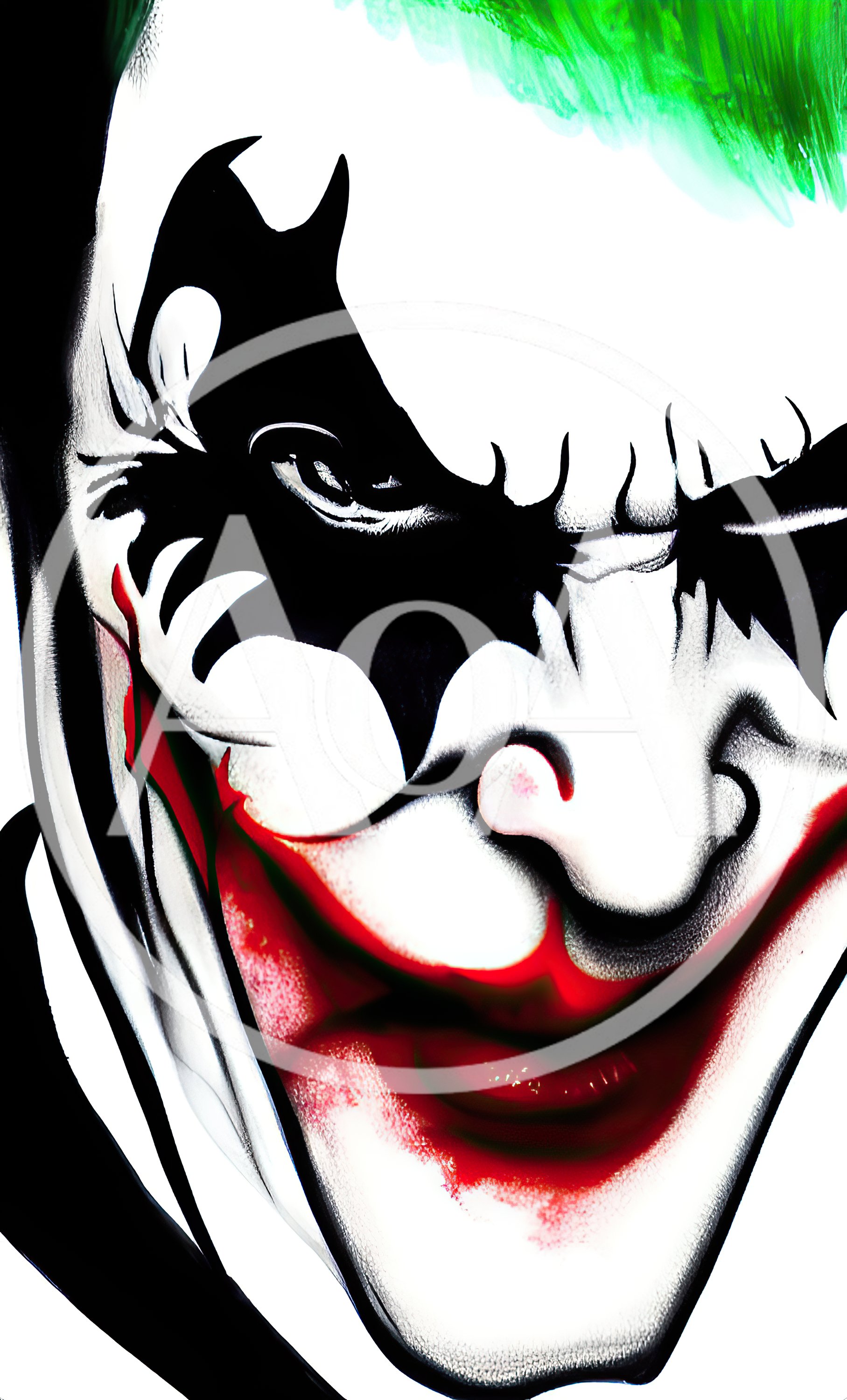 Close Up Portrait Of The Joker Character