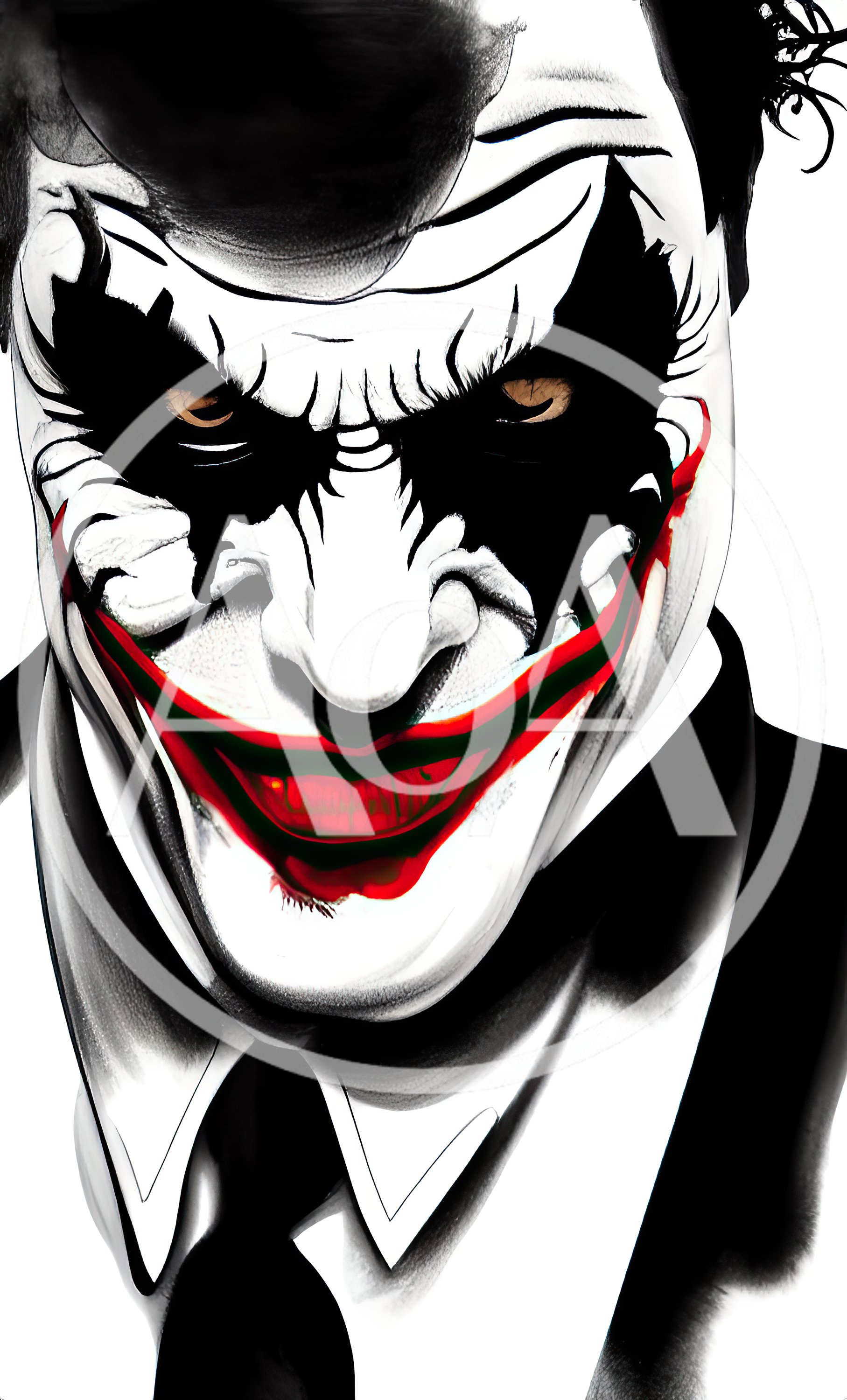 Close Up Portrait Of A Joker Character