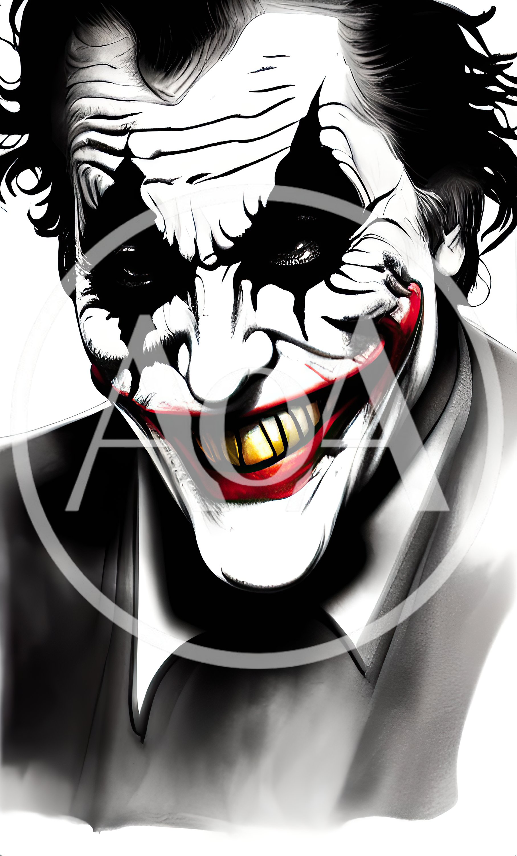 Sinister Joker Portrait With Dramatic Makeup