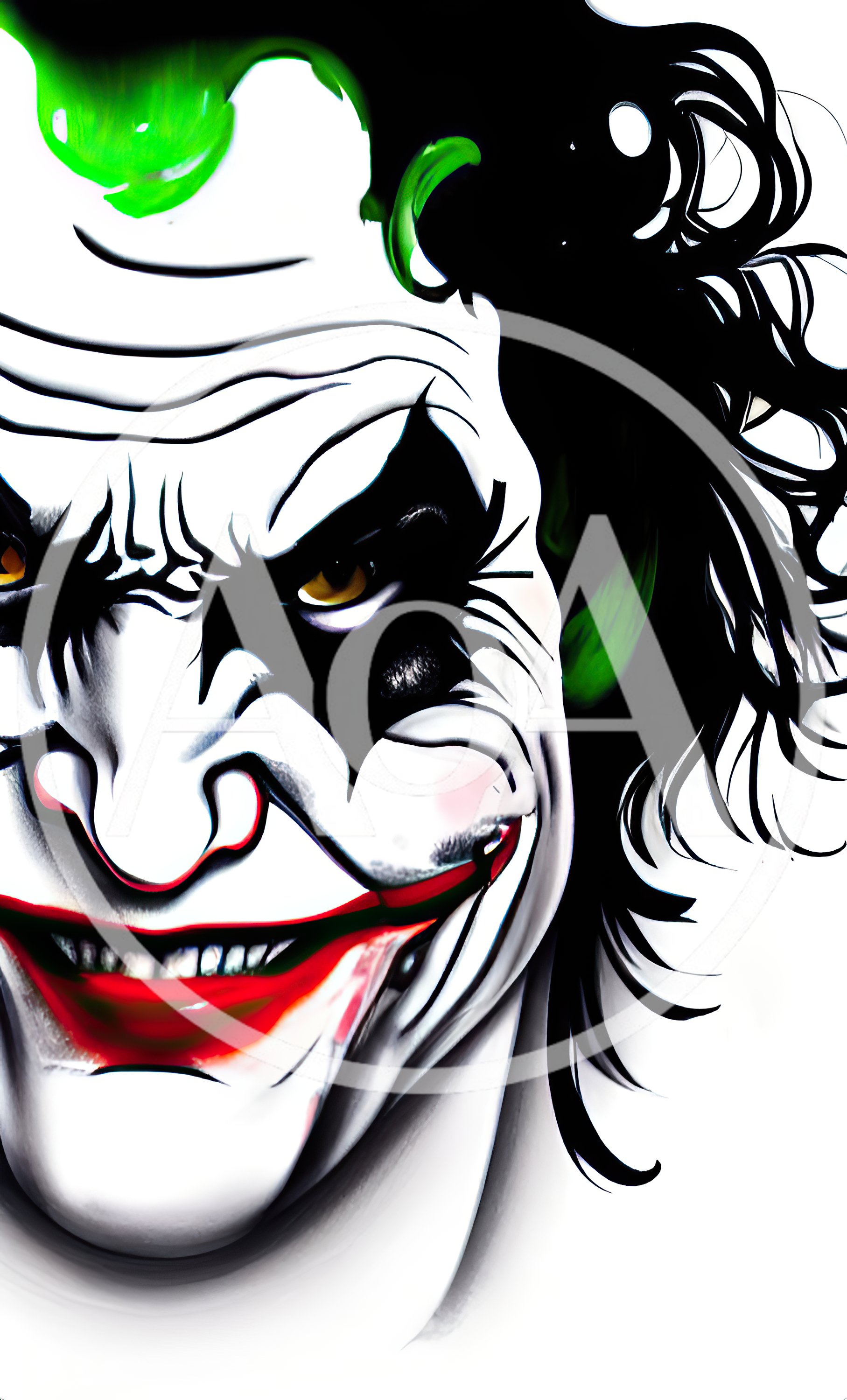 Close Up Portrait Of The Joker Character