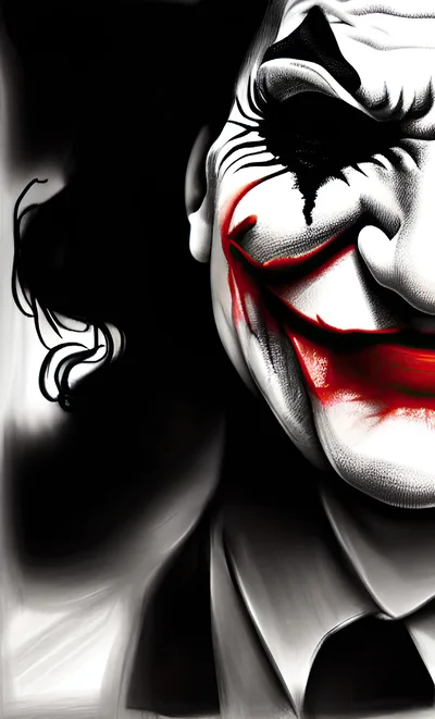 Close Up Portrait Of A Joker Style Clown