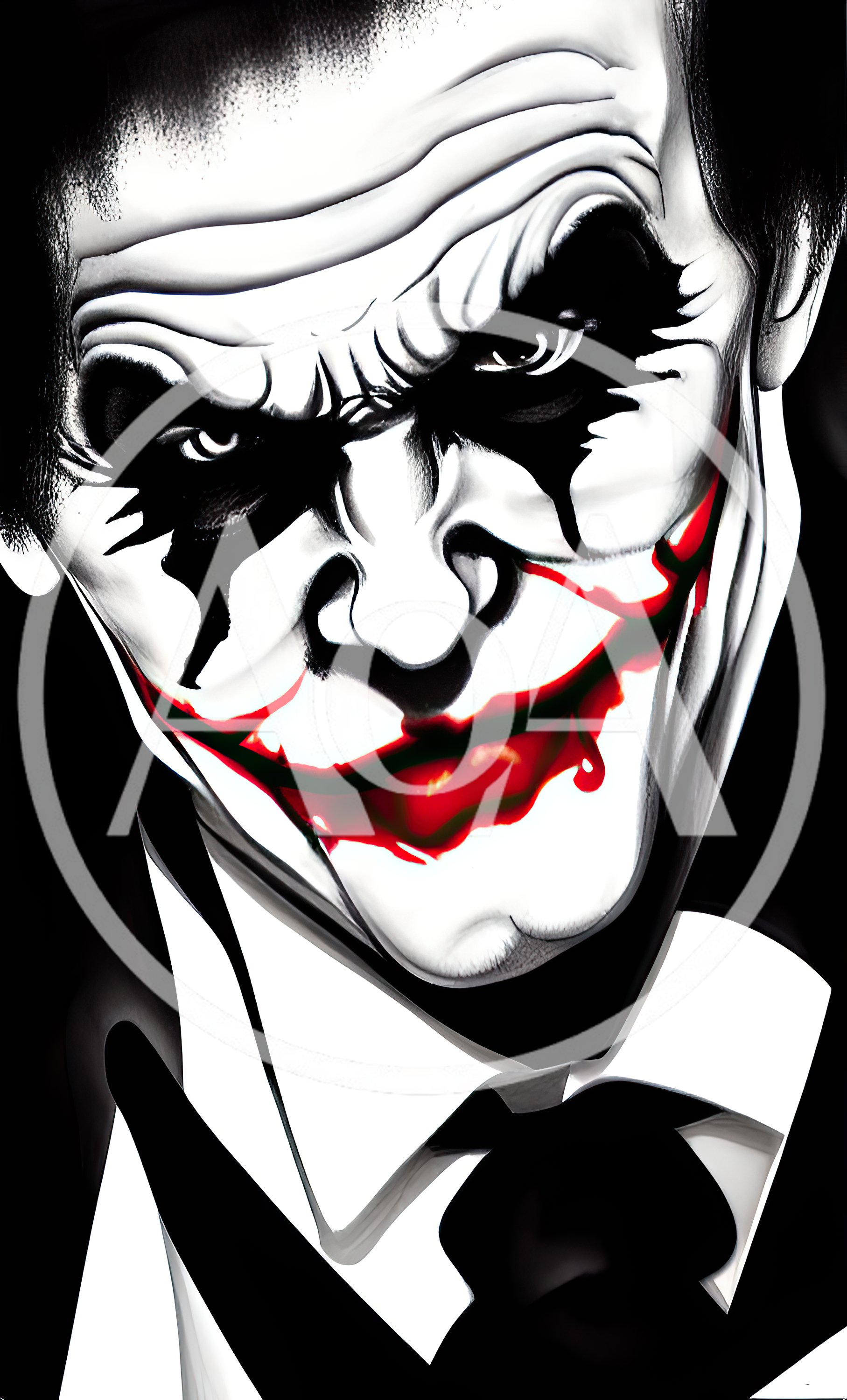 Close Up Portrait Of The Joker Character