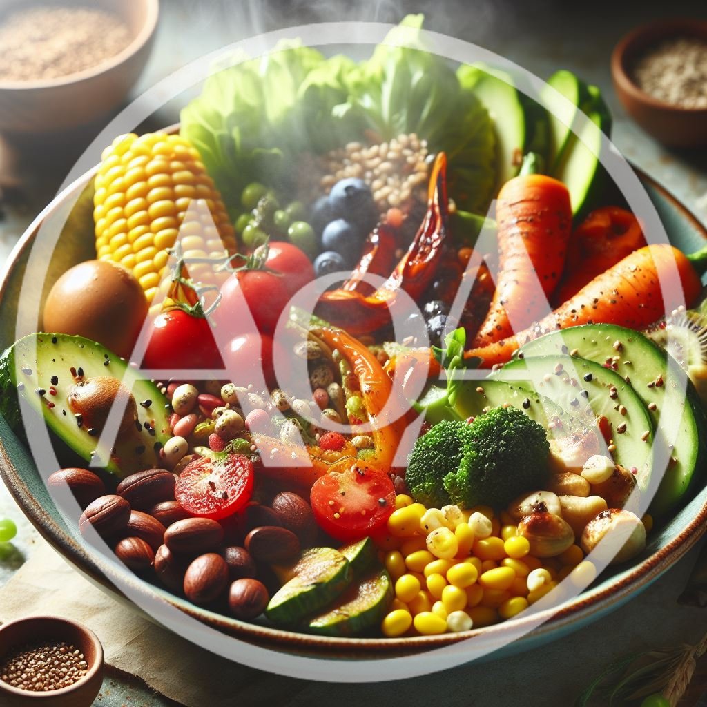 Fresh Steaming Vegetable Buddha Bowl With Grains