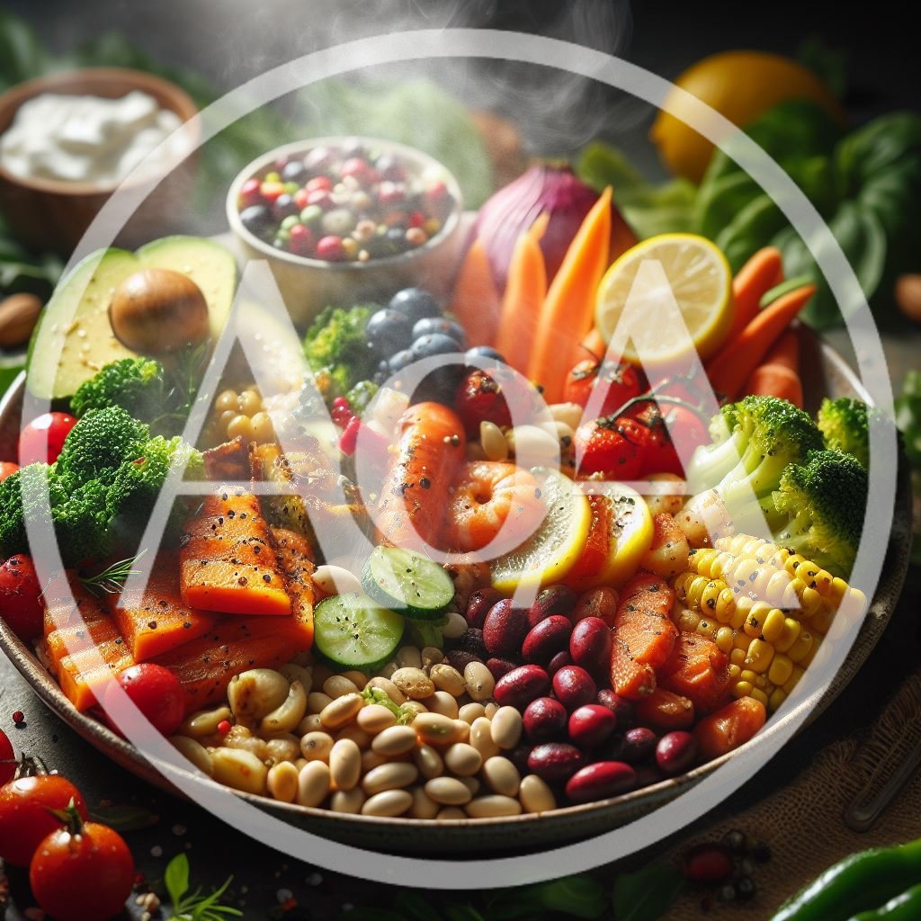 Steaming Bowl Of Fresh Healthy Vegetable Salad