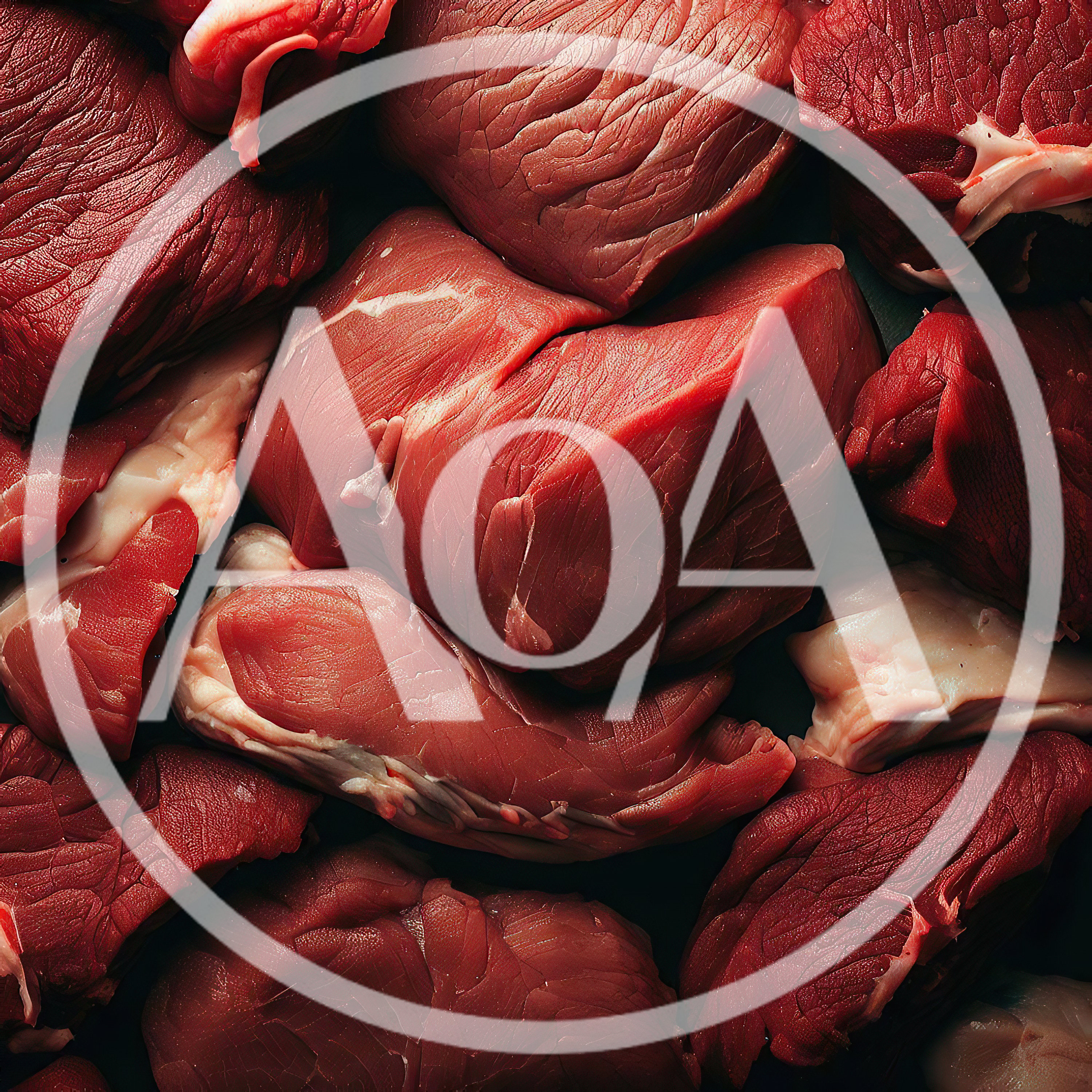 Fresh Raw Beef Chunks Close Up