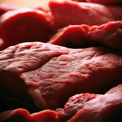 Close Up Of Raw Beef Steak Cuts