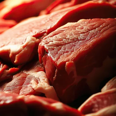 Close Up Of Raw Beef Steak Cuts