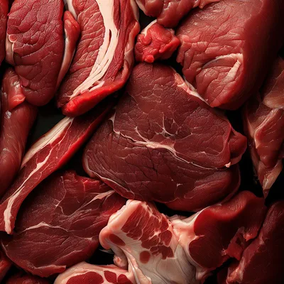 Fresh Raw Beef Cuts Background