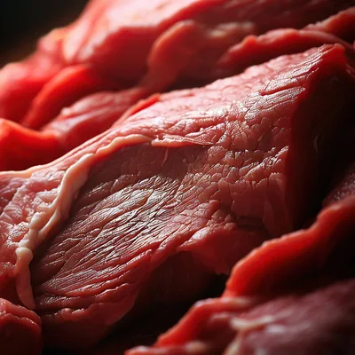 Close Up Of Raw Beef Steak Cuts