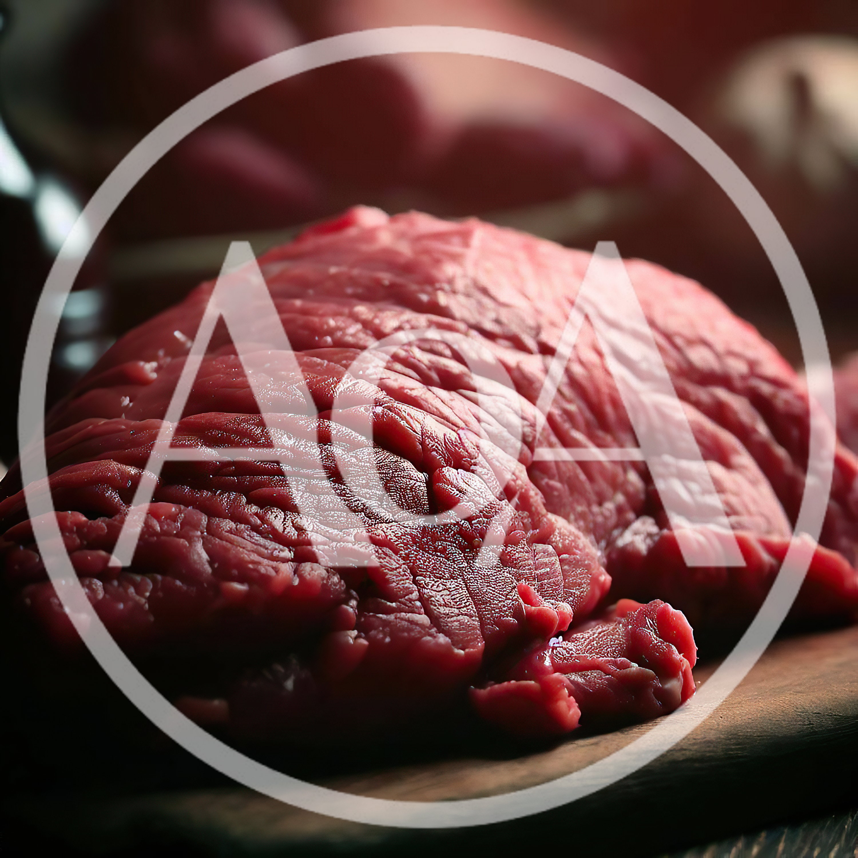 Raw Beef Steak On A Wooden Cutting Board
