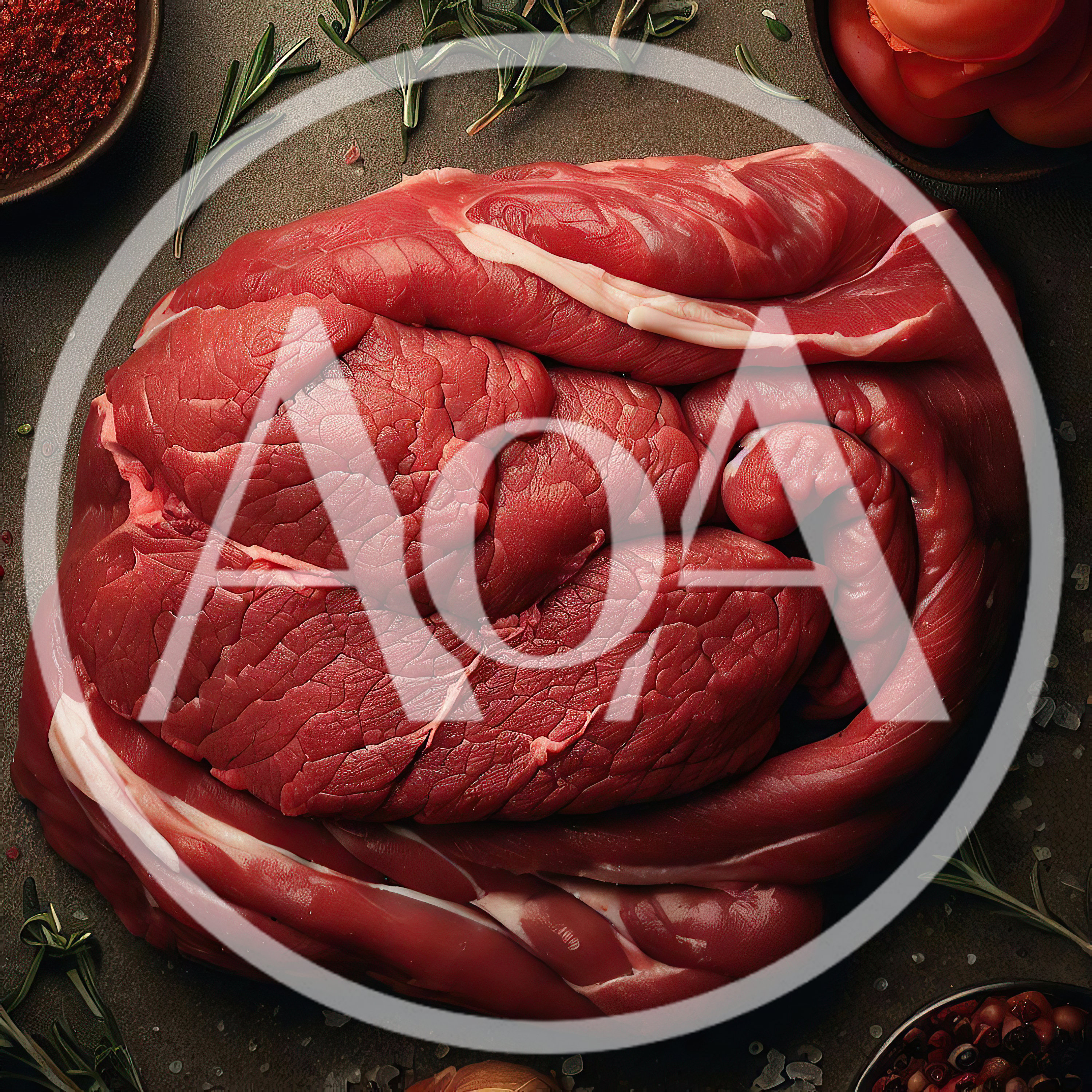 Raw Beef Roast On Dark Surface
