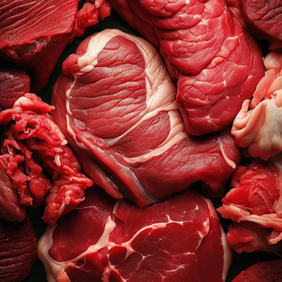 Fresh Raw Beef Cuts And Meat Pieces