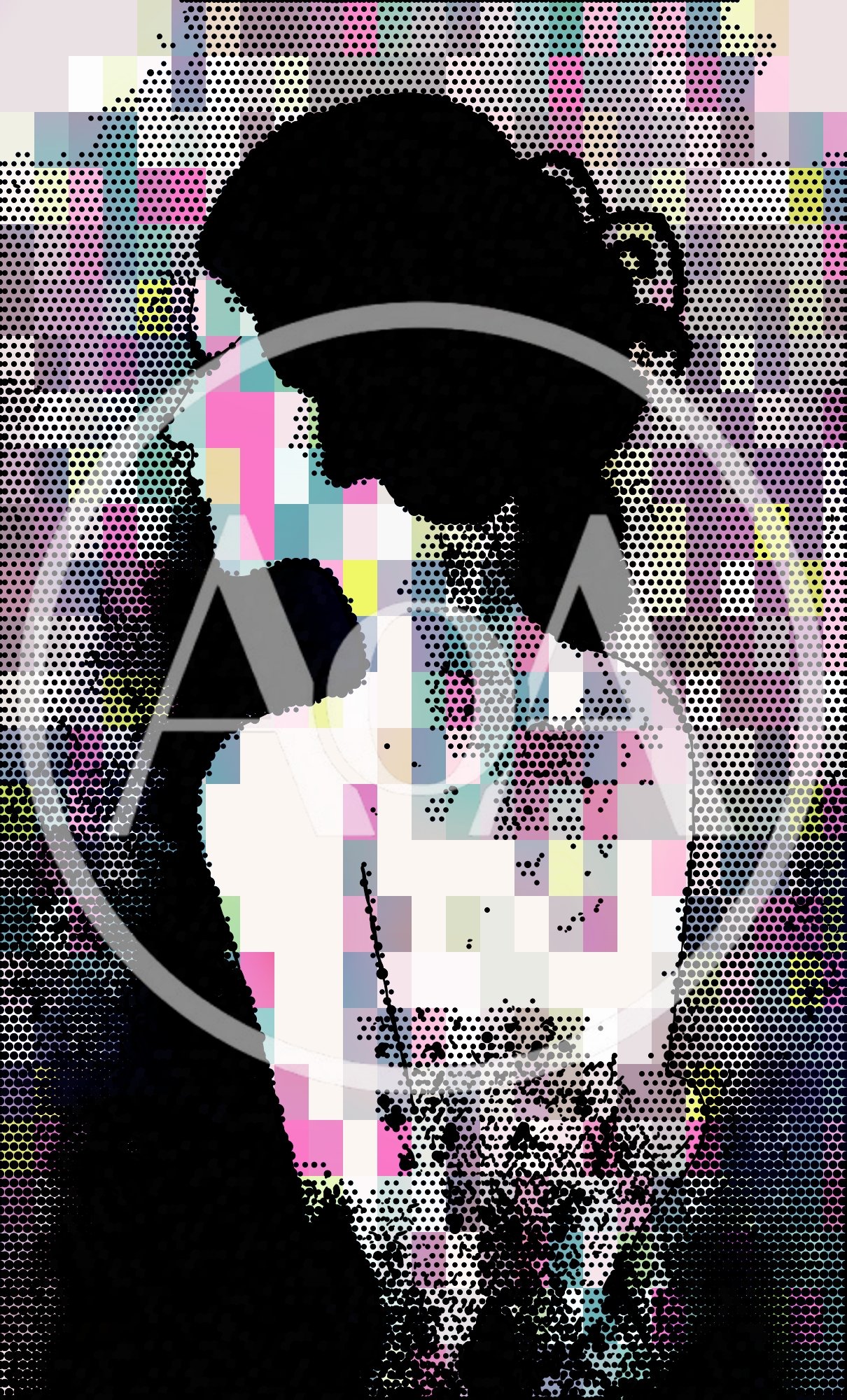 Abstract Digital Portrait Of A Woman In Profile