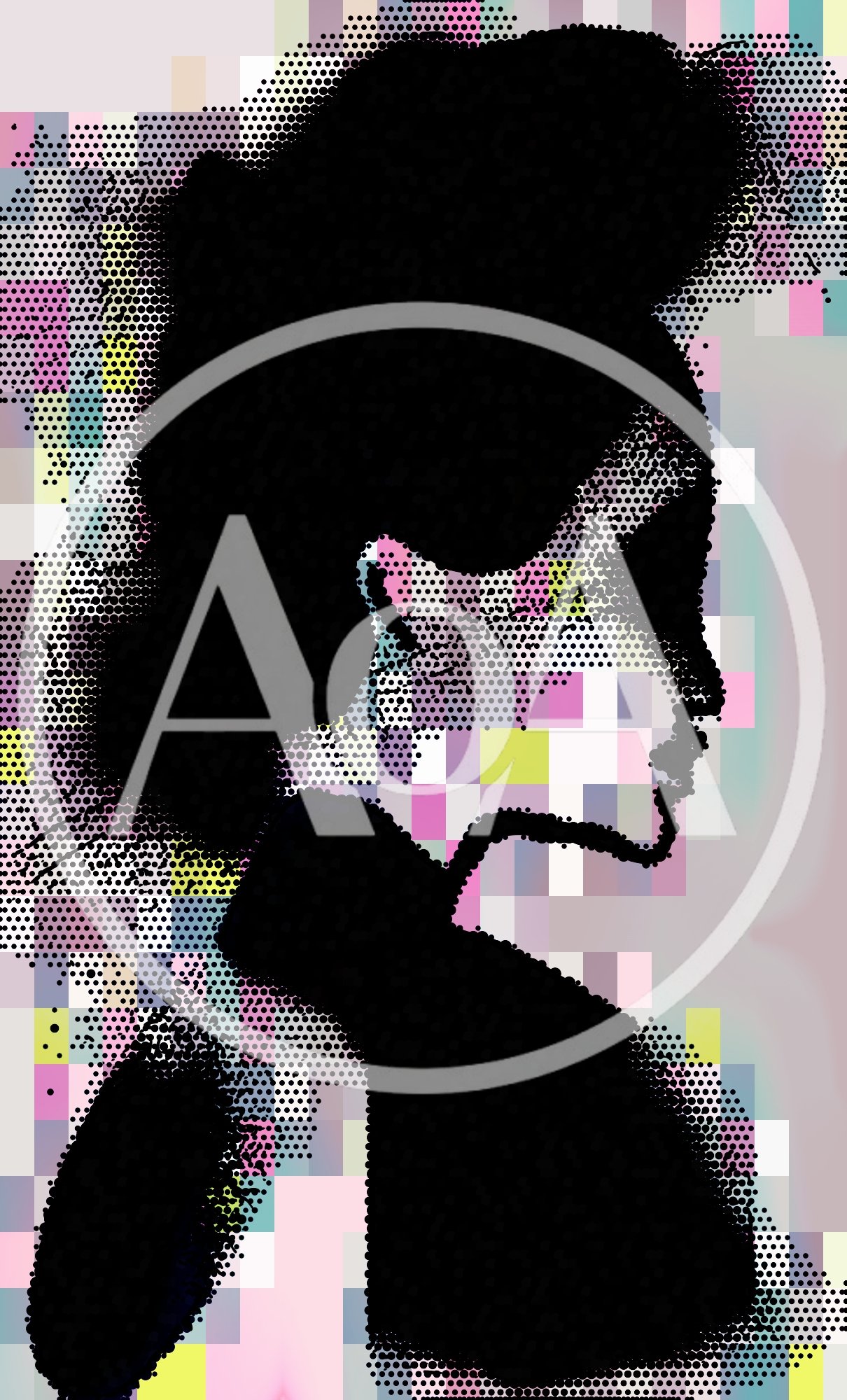 Abstract Silhouette Portrait Of A Woman In Profile