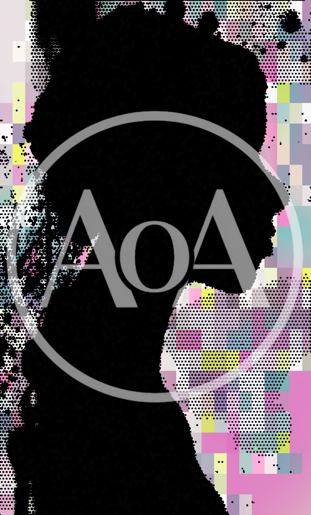 Abstract Silhouette Profile Of A Woman With Pixelated Background