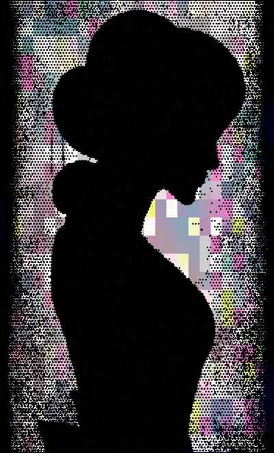 Silhouette Of A Woman With A Vintage Hairstyle