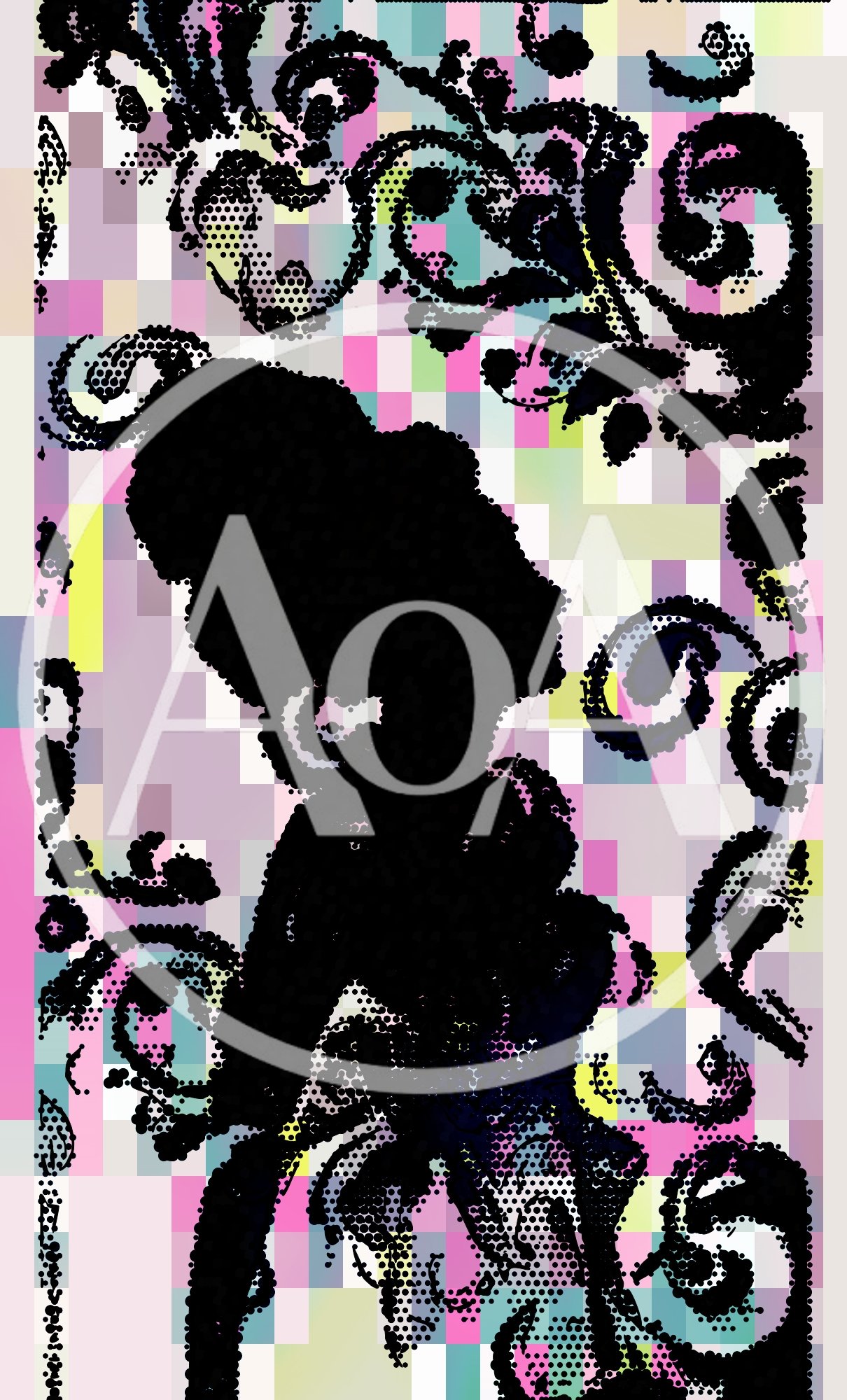Abstract Silhouette Of A Woman With Floral Patterns