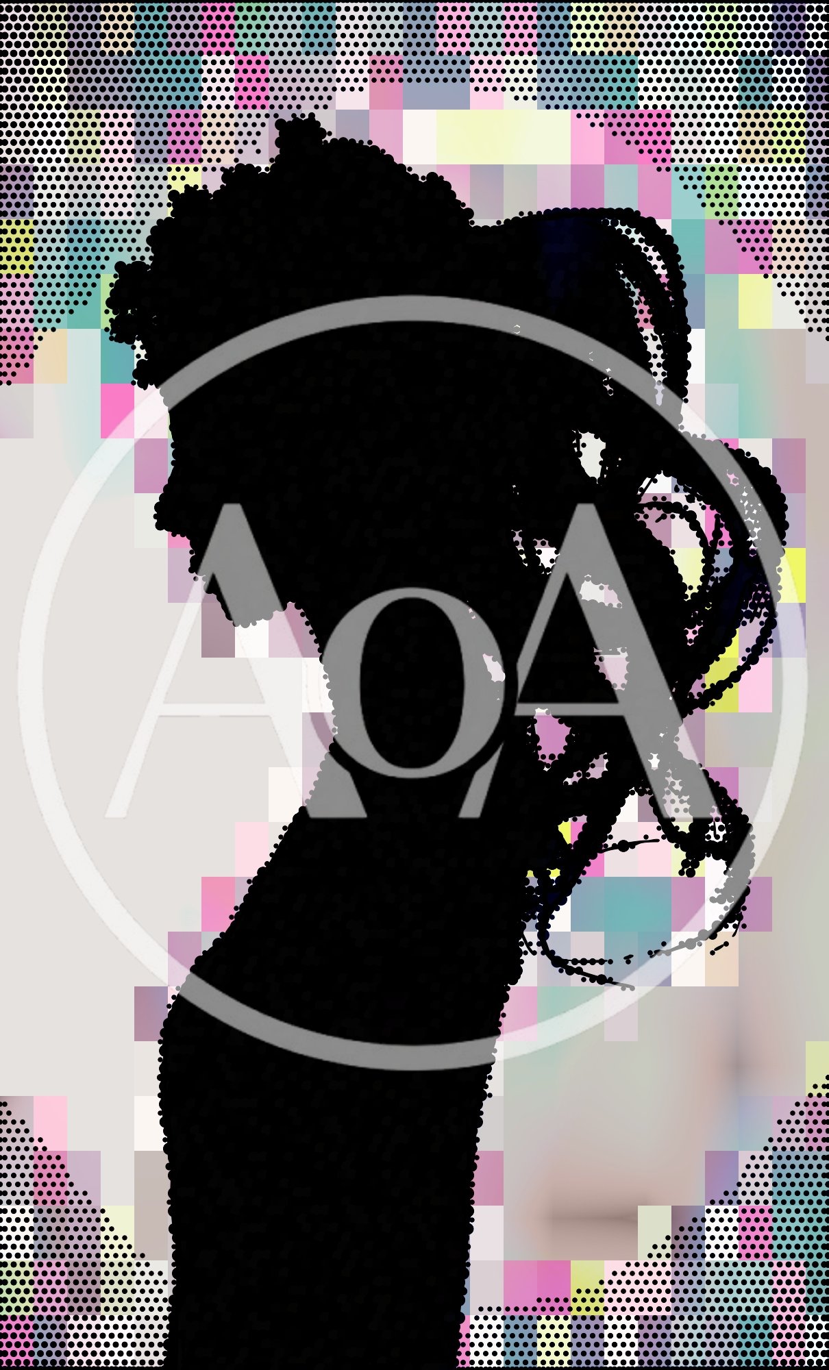 Silhouette Of A Woman With Curly Hair
