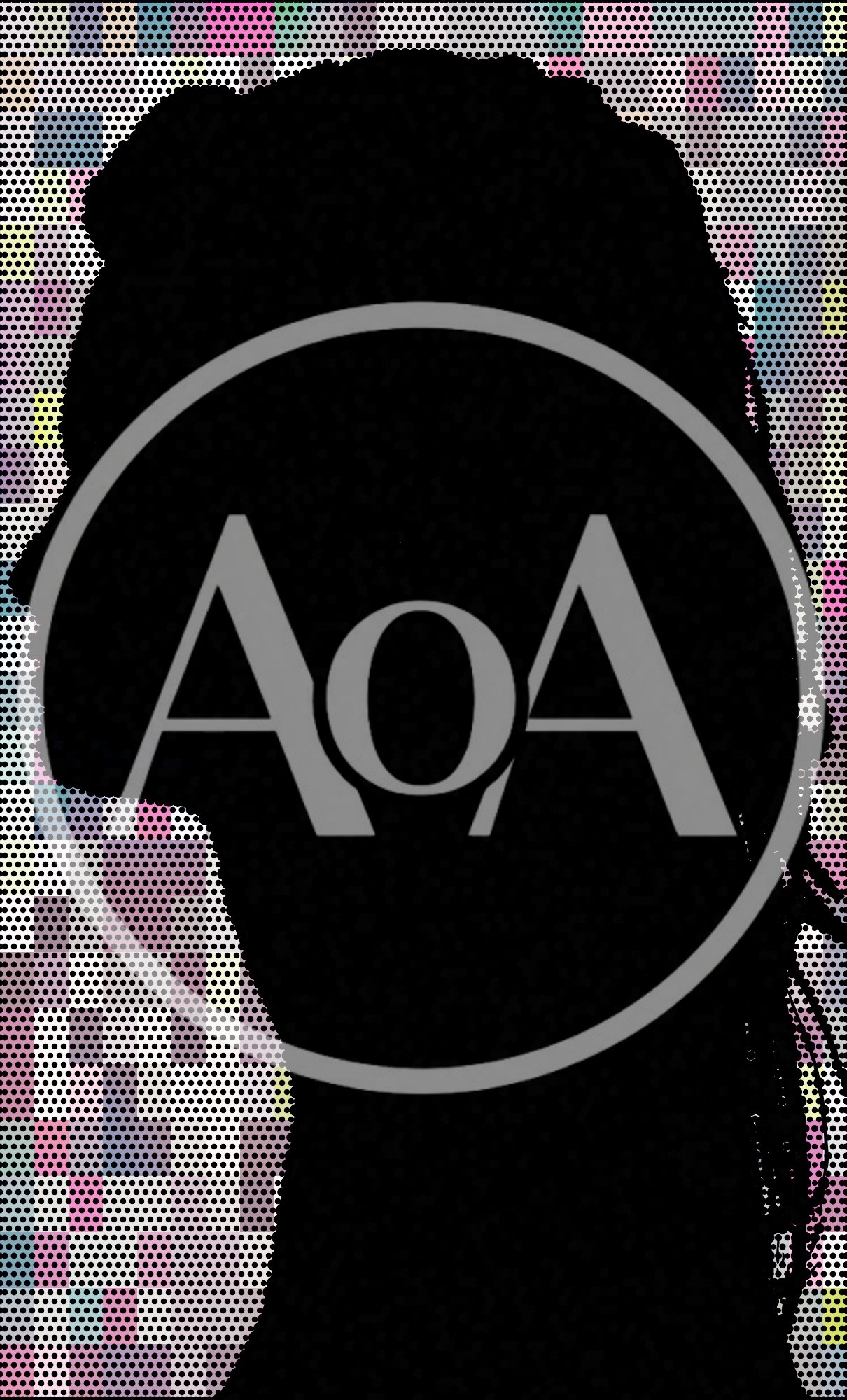 Silhouette Of A Woman Profile Against Dotted Background