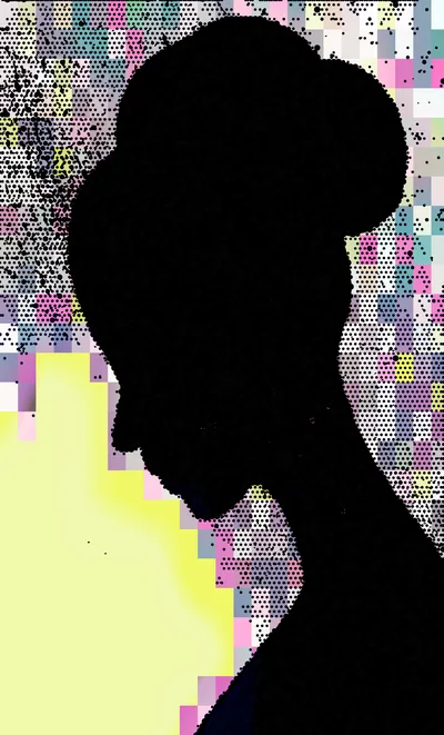 Abstract Silhouette Of A Woman With A Bun Hairstyle