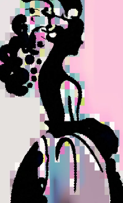 Abstract Silhouette Of A Woman In Profile