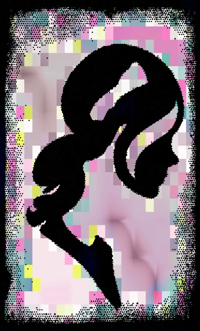 Abstract Silhouette Of A Woman With Flowing Hair