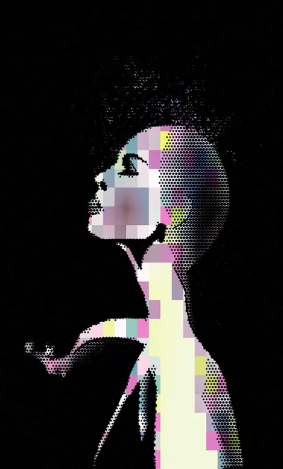 Abstract Digital Portrait Of A Human Silhouette