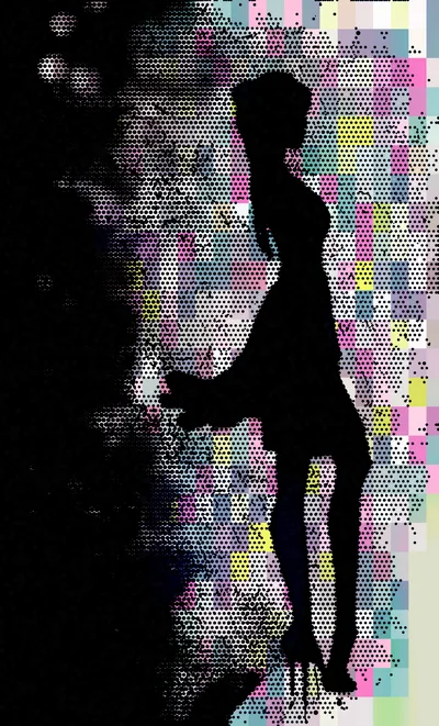 Silhouette Of A Woman In A Dress