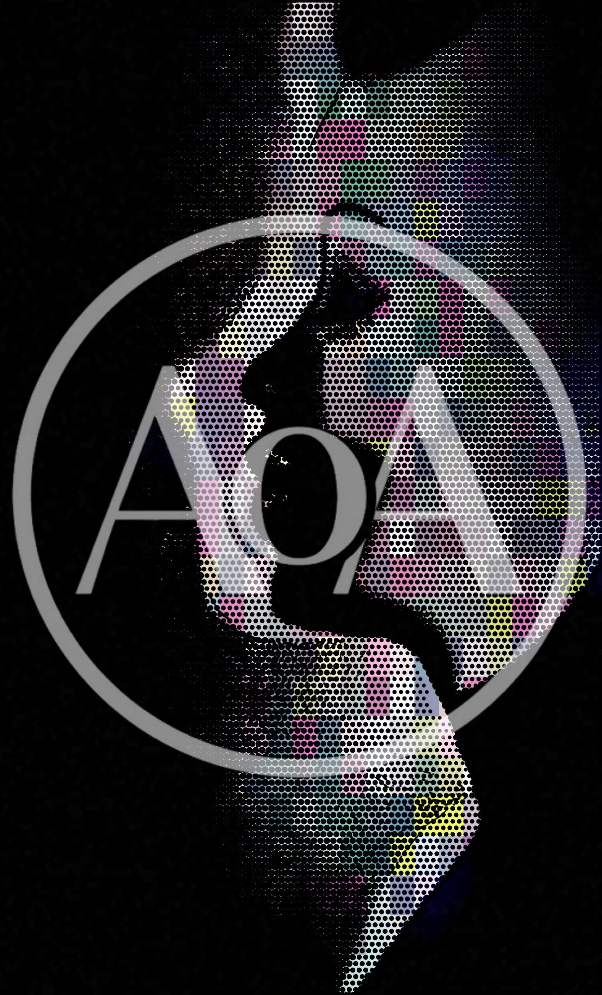 Abstract Silhouette Of A Woman Profile With Halftone Pattern