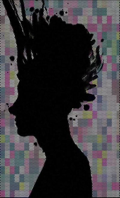 Abstract Silhouette Portrait Of Queen Elizabeth II