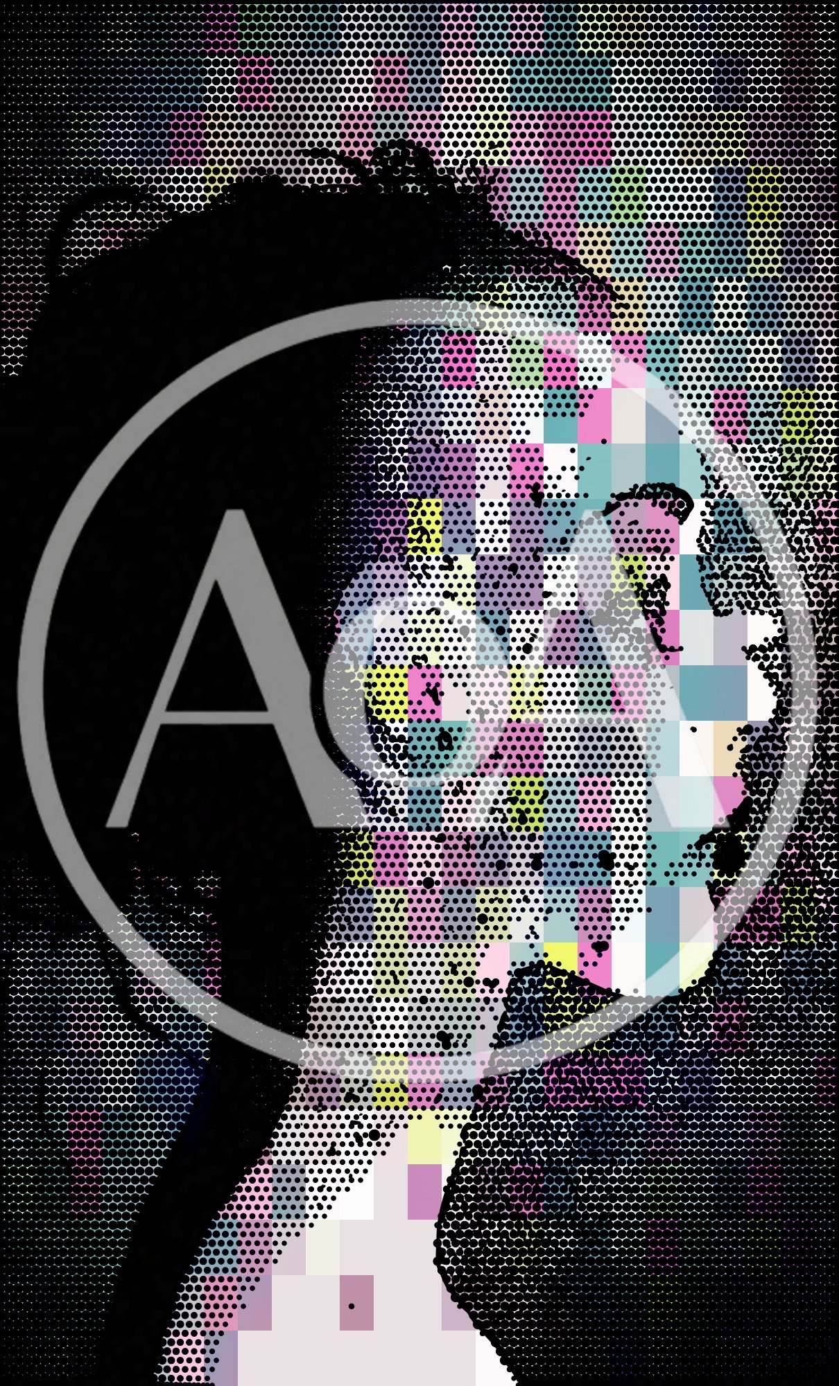 Abstract Digital Portrait Of A Woman In Profile