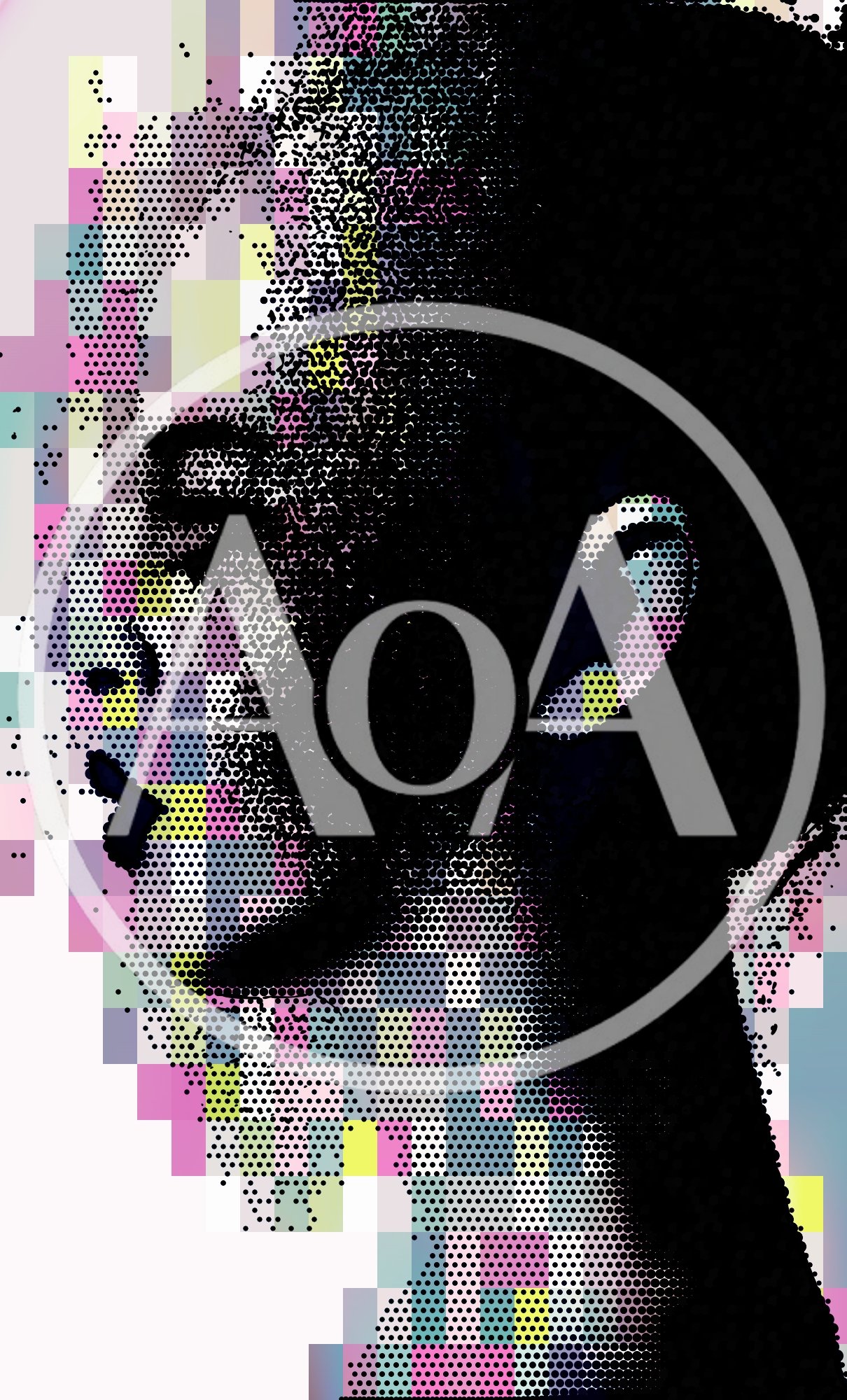 Digital Glitch Art Portrait Of A Human Profile