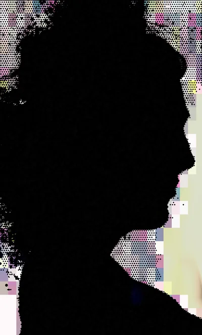 Abstract Silhouette Of A Human Head Profile