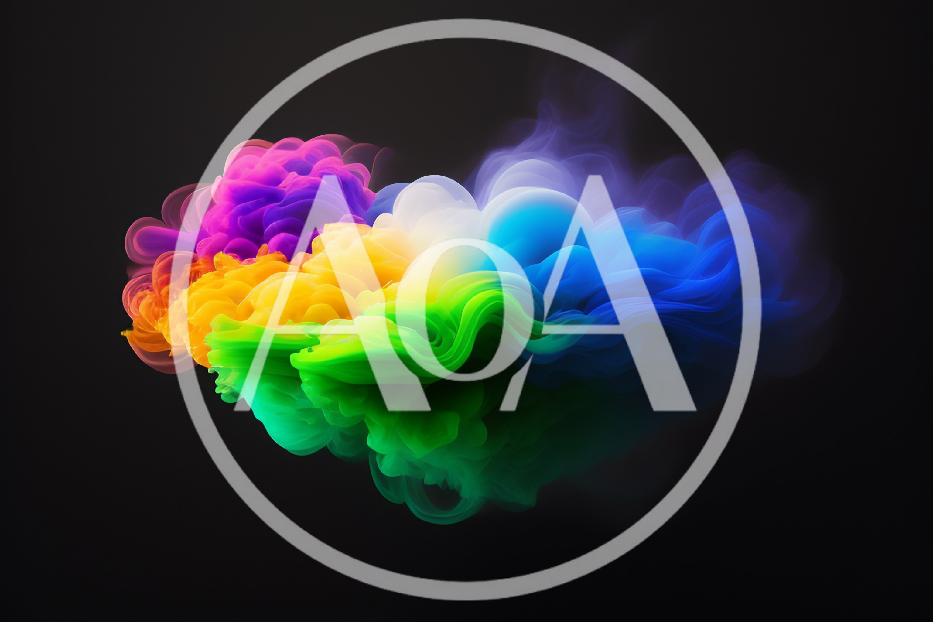 Vibrant Rainbow Colored Ink Clouds Swirling In Water