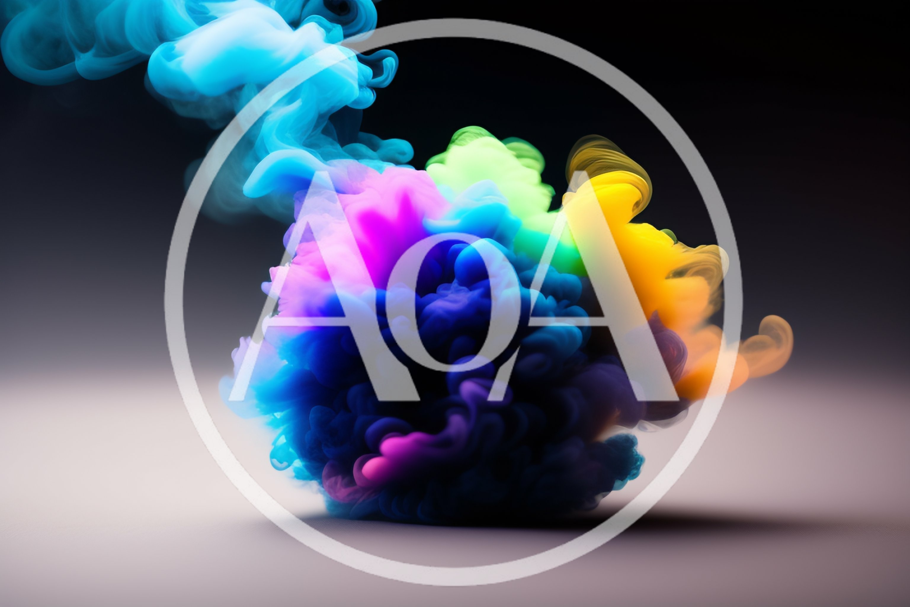 Vibrant Multi Colored Ink Cloud Swirling In Water