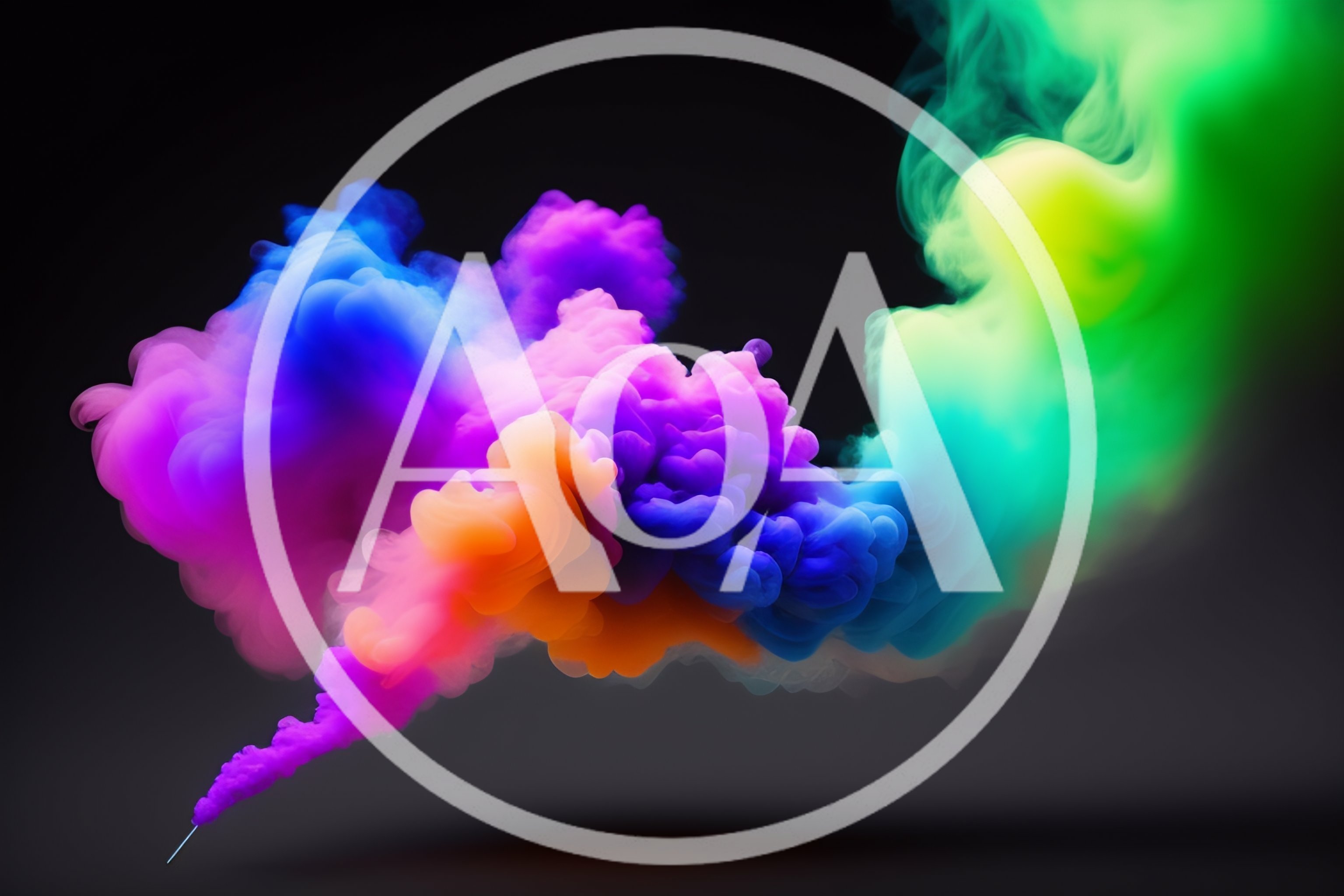 Vibrant Multi Colored Ink Clouds Swirling In Water