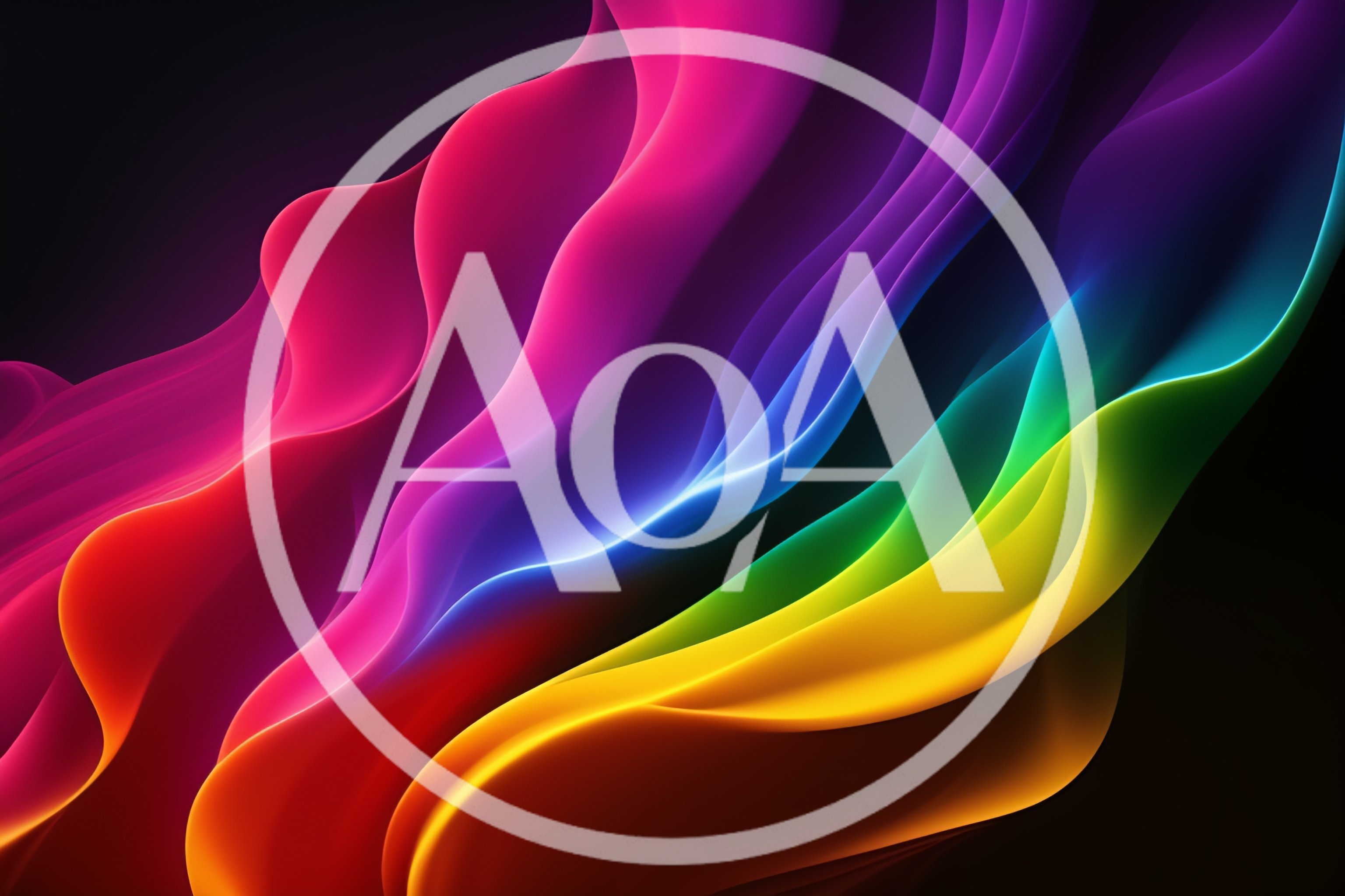 Abstract Rainbow Flowing Silk Fabric Background