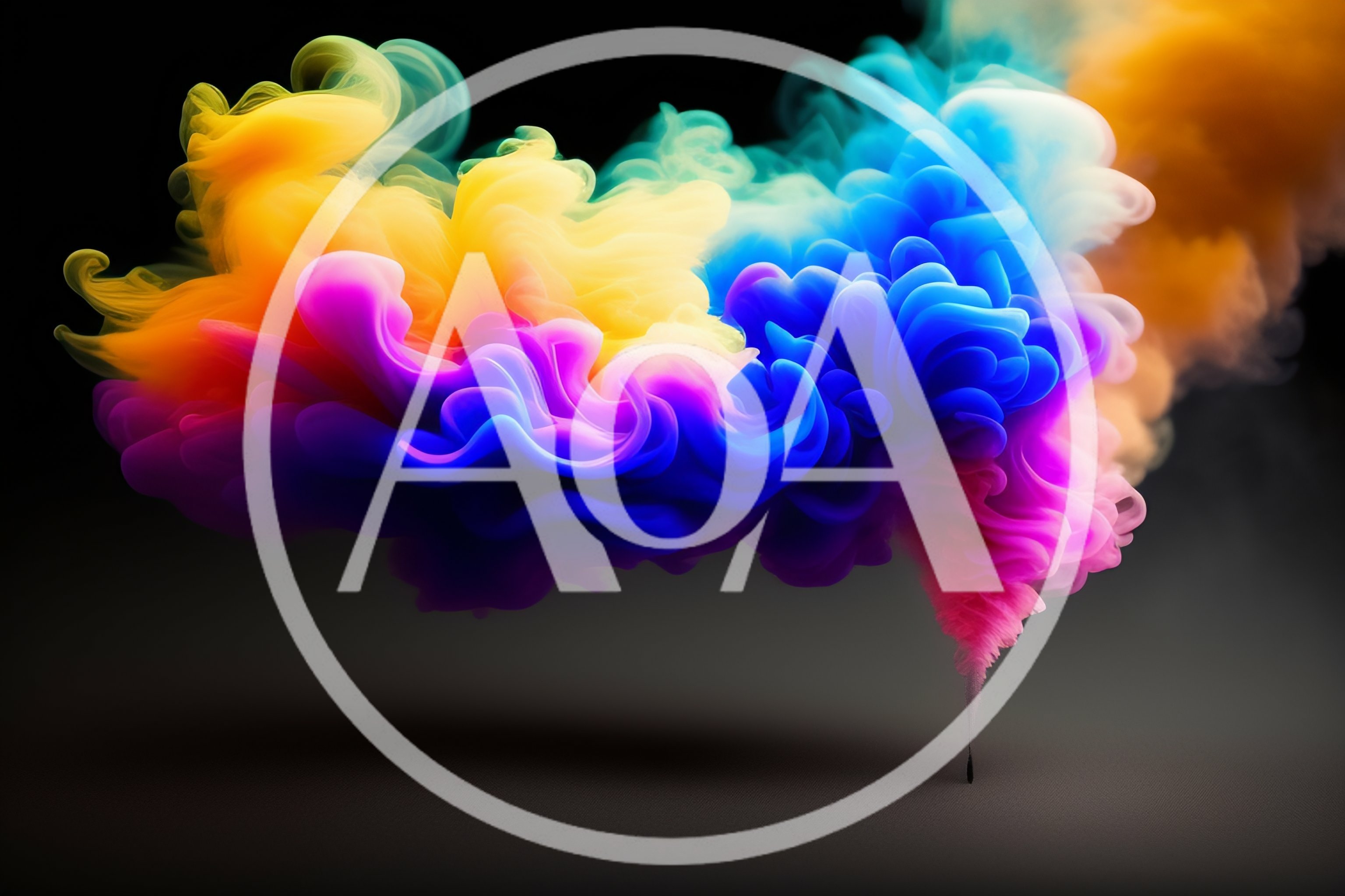 Vibrant Multi Colored Ink Clouds Swirling In Water