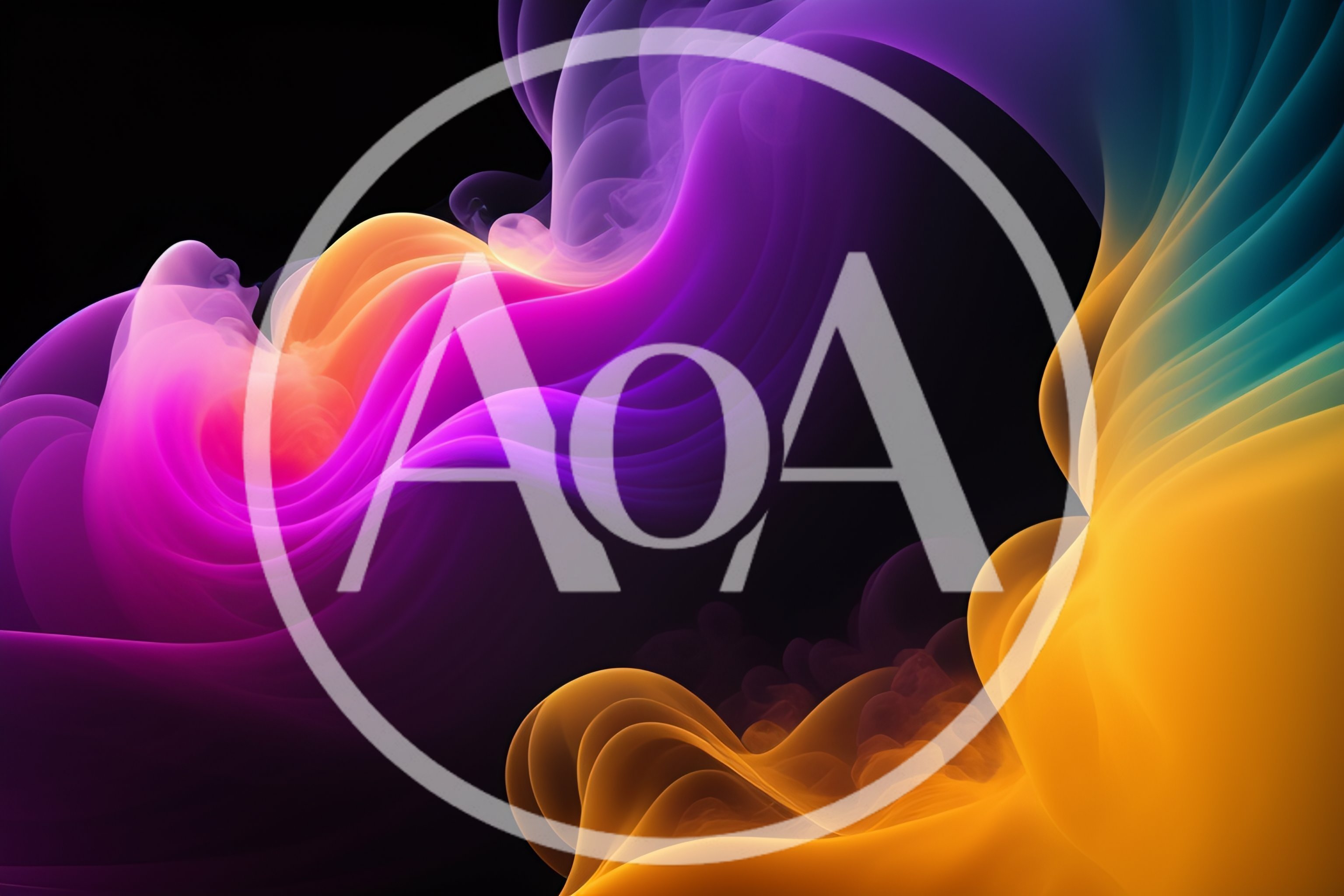 Abstract Fluid Motion With Vibrant Purple And Orange Waves