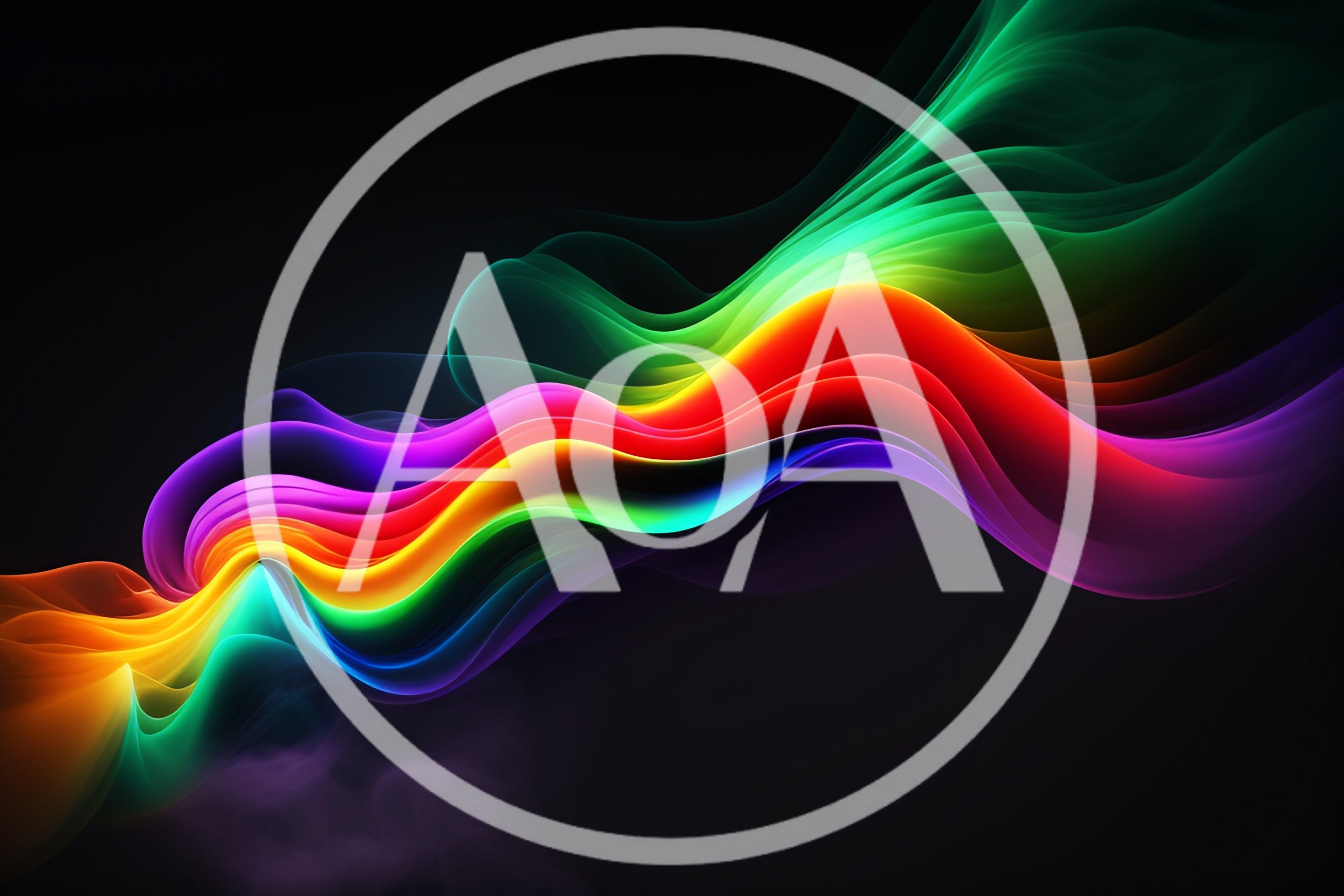 Abstract Rainbow Flowing Liquid Wave Background