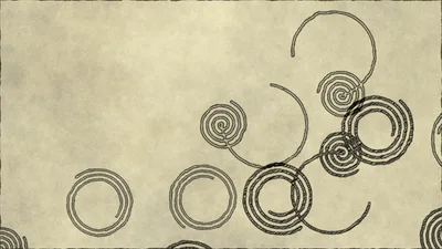 Animated Hand Drawn Spirals Expanding On Parchment Background
