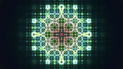 Abstract Neon Geometric Kaleidoscope Pattern Animation